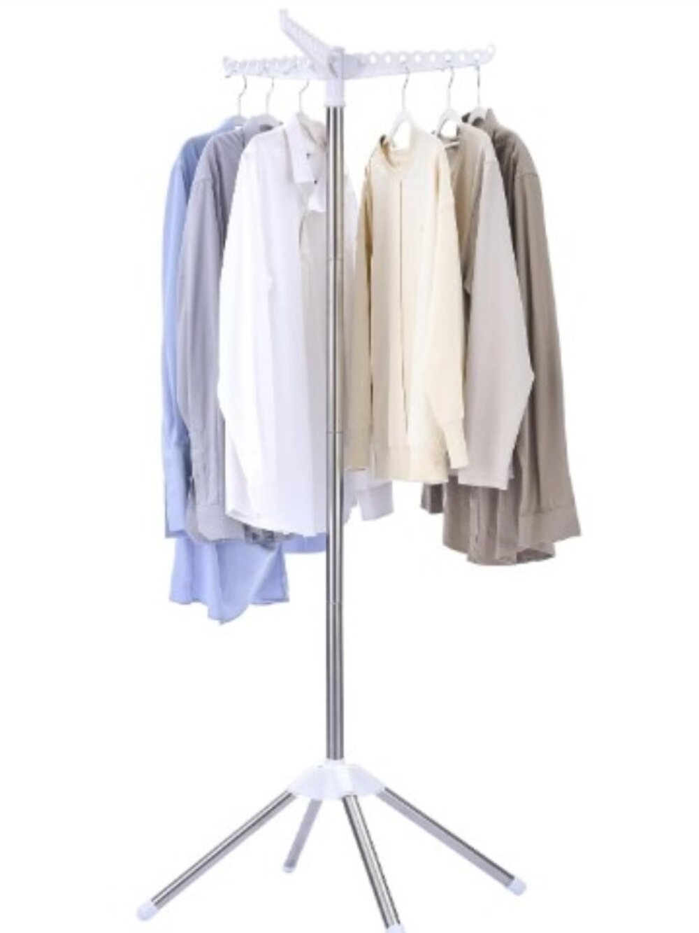 CASAMAYA ​🟣 Clothes Drying Rack Foldable Laundry Tripod in White & Silver